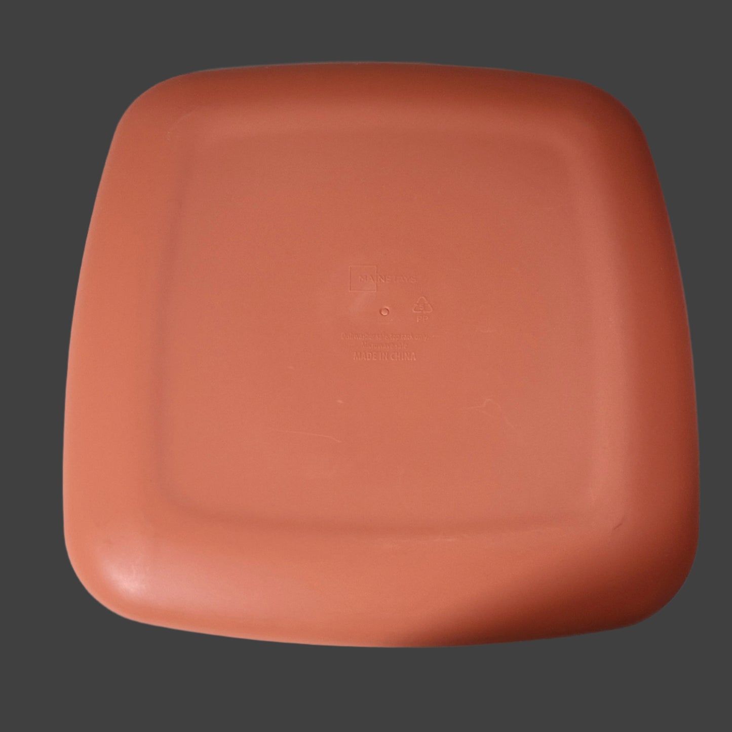 6PK Mainstays Orange Plastic Dinner Plates - USED