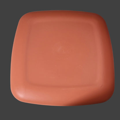 6PK Mainstays Orange Plastic Dinner Plates - USED