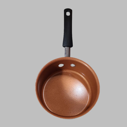 Set of 4 Farberware Ceramic Nonstick Pots & Pans w/ 1 Lid - USED