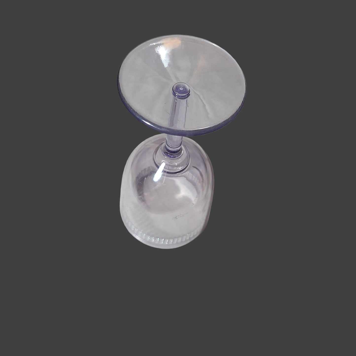 Plastic Mustache & Rhinestone Wine Glass - USED