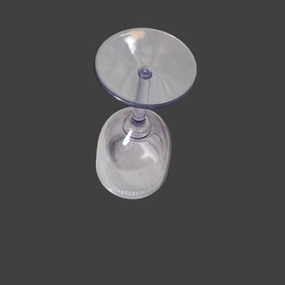 Plastic Mustache & Rhinestone Wine Glass - USED