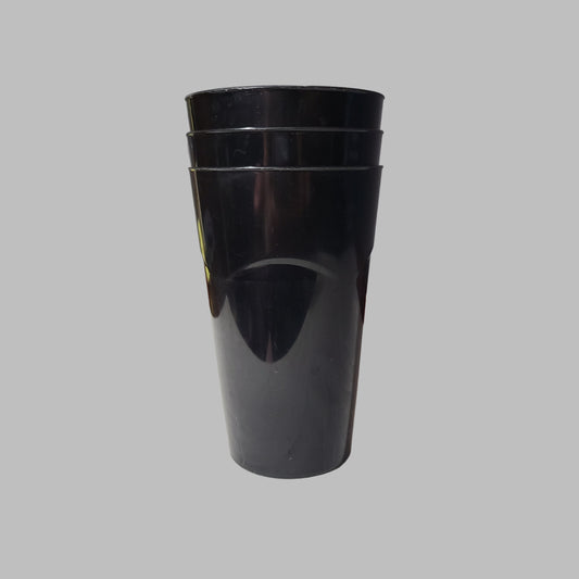 Set of 3 Merrick Black Plastic Cups - USED