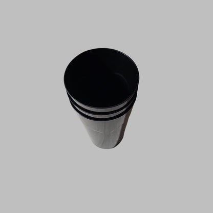 Set of 3 Merrick Black Plastic Cups - USED