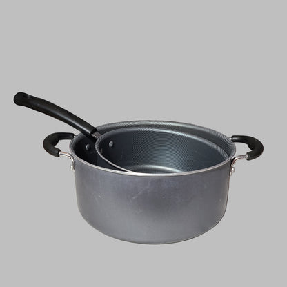 2 Tramontina PrimaWare Non-Stick Steel Gray Pots - USED