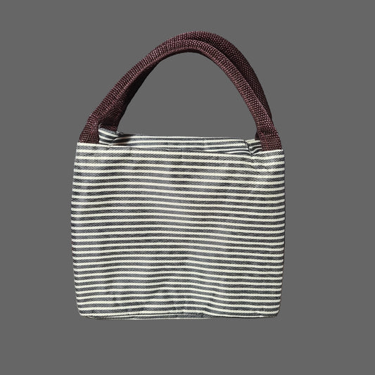 Striped Insulated Lunch Bag - LIKE NEW
