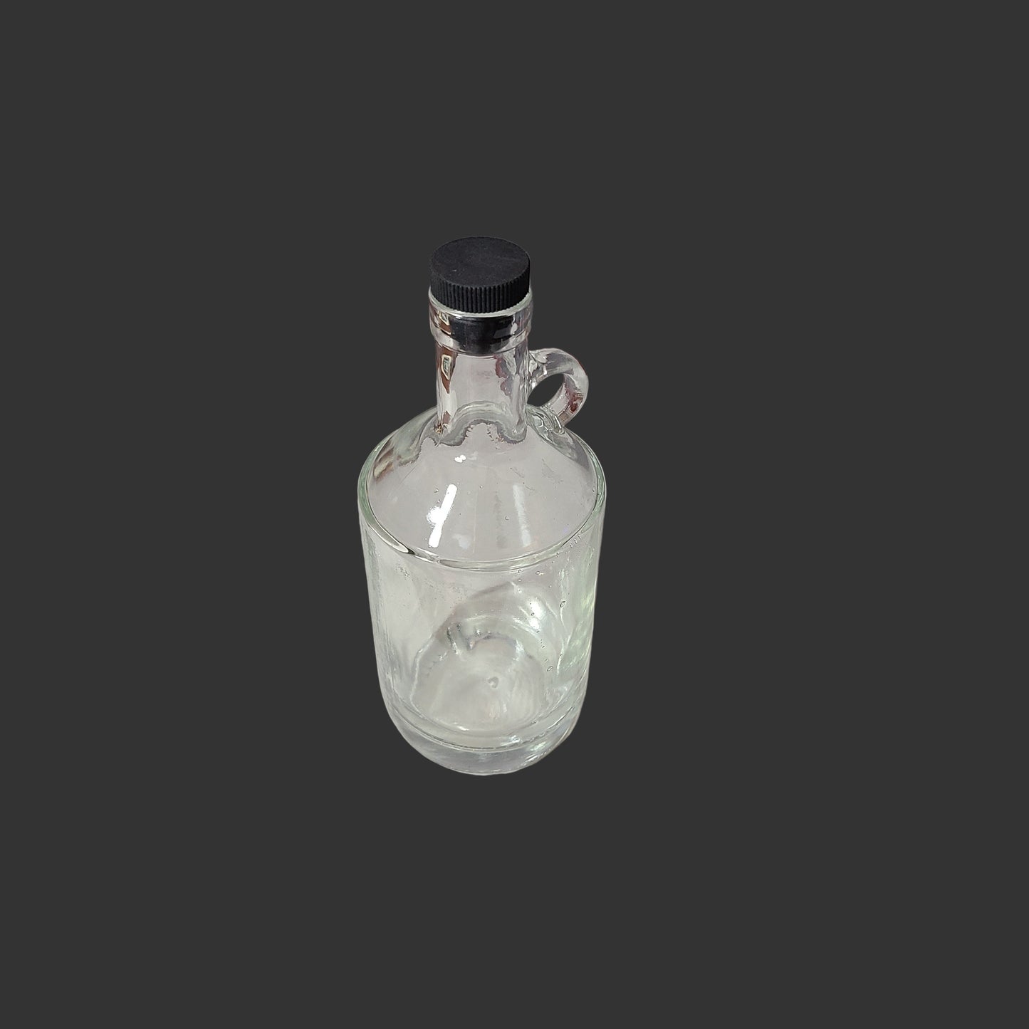 Clear Glass Flint Moonshine Bottle - USED
