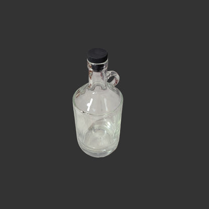Clear Glass Flint Moonshine Bottle - USED