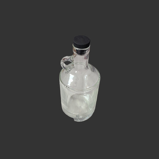 Clear Glass Flint Moonshine Bottle - USED