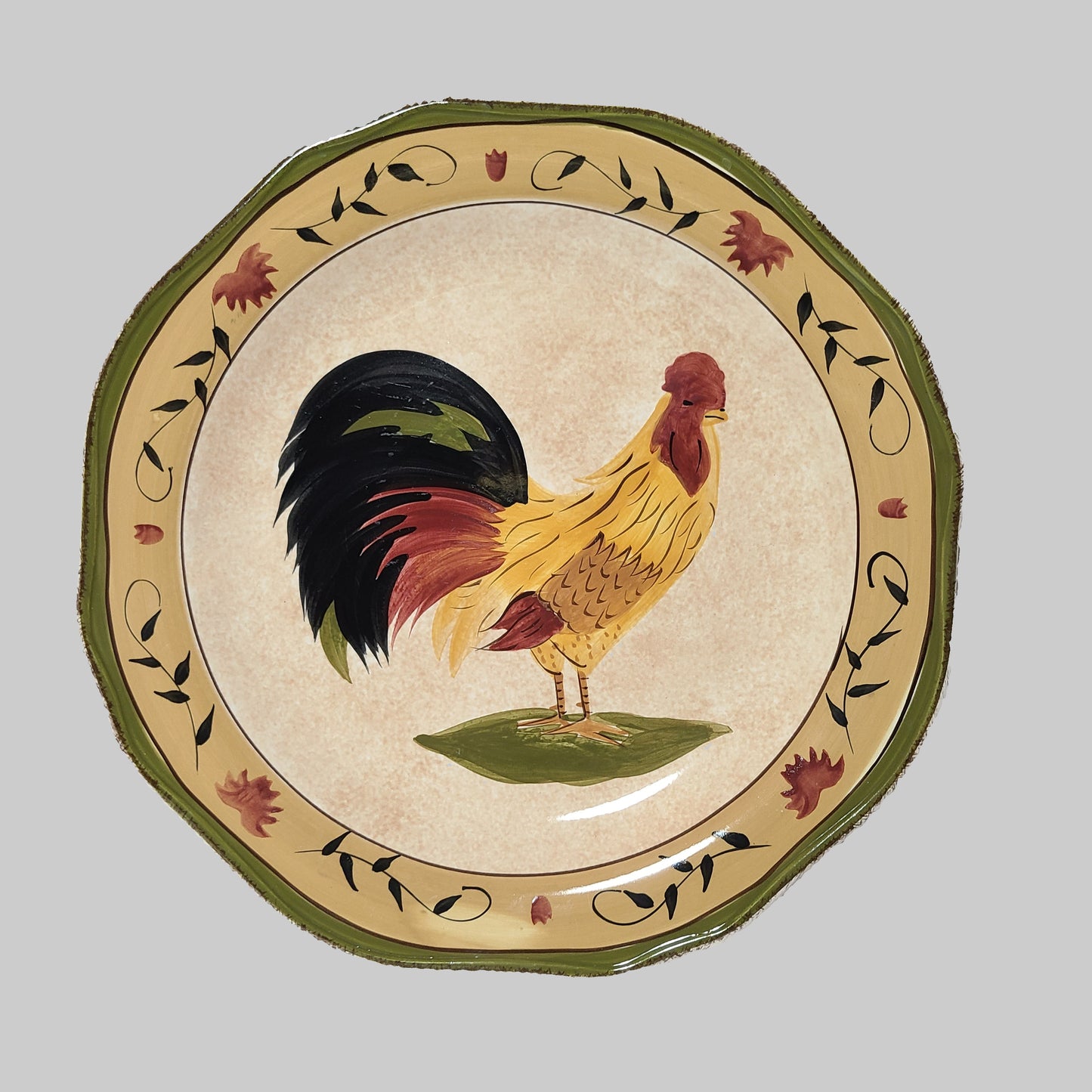 Montauk Rooster by Canterbury Potteries Dinner Plate - USED