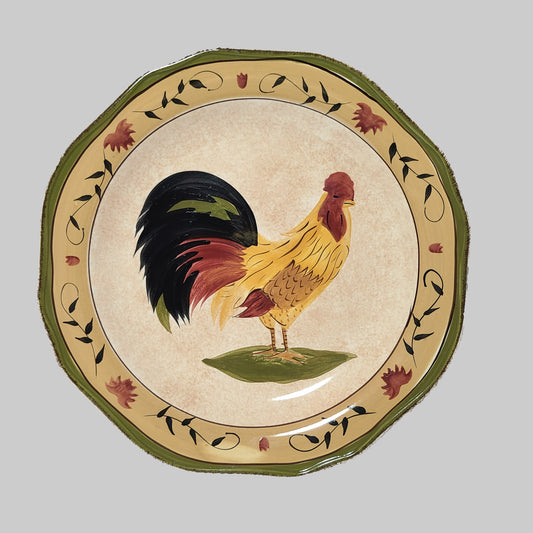 Montauk Rooster by Canterbury Potteries Dinner Plate - USED