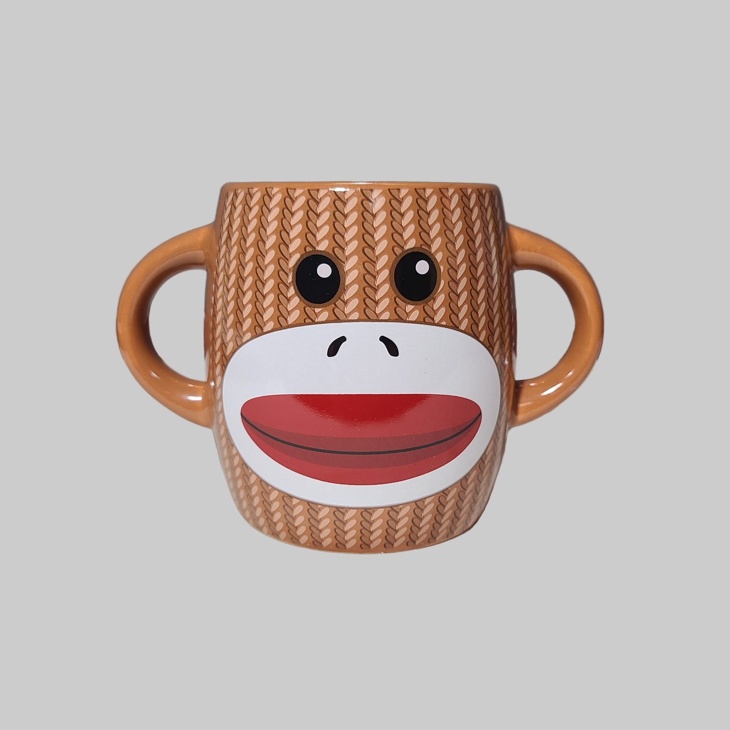 Galerie Sock Monkey Double Handled Mug - USED