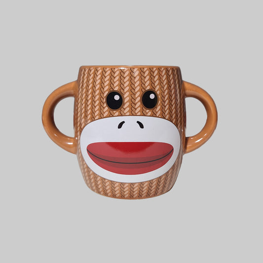 Galerie Sock Monkey Double Handled Mug - USED