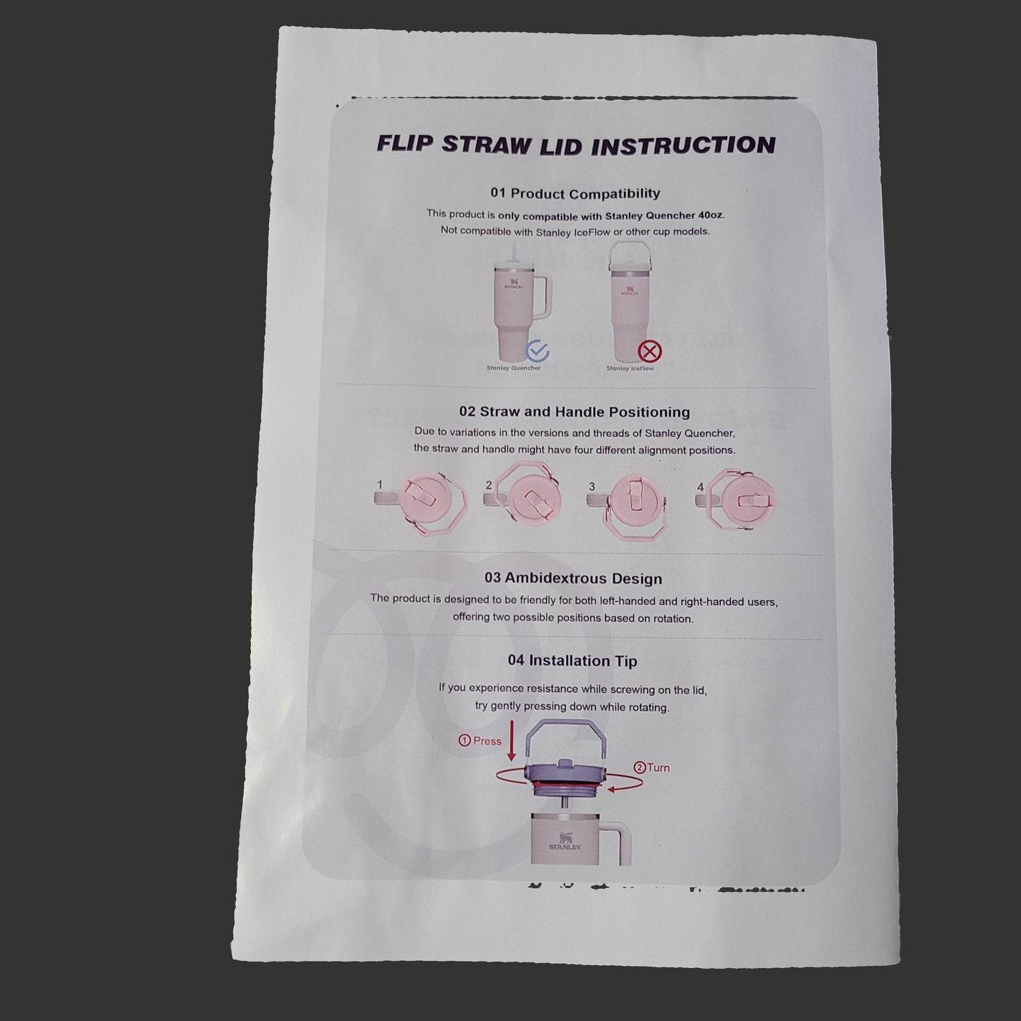 2PK Marchoose - The Flip Straw Tumbler Lid 40 oz - NEW