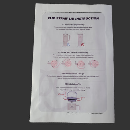 2PK Marchoose - The Flip Straw Tumbler Lid 40 oz - NEW