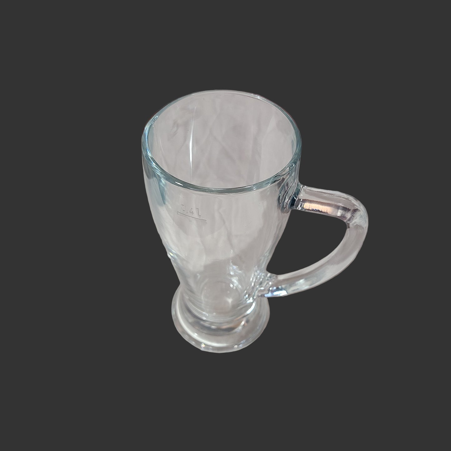 Fidenza Clear Glass 0.4L Beer Stein - LIKE NEW