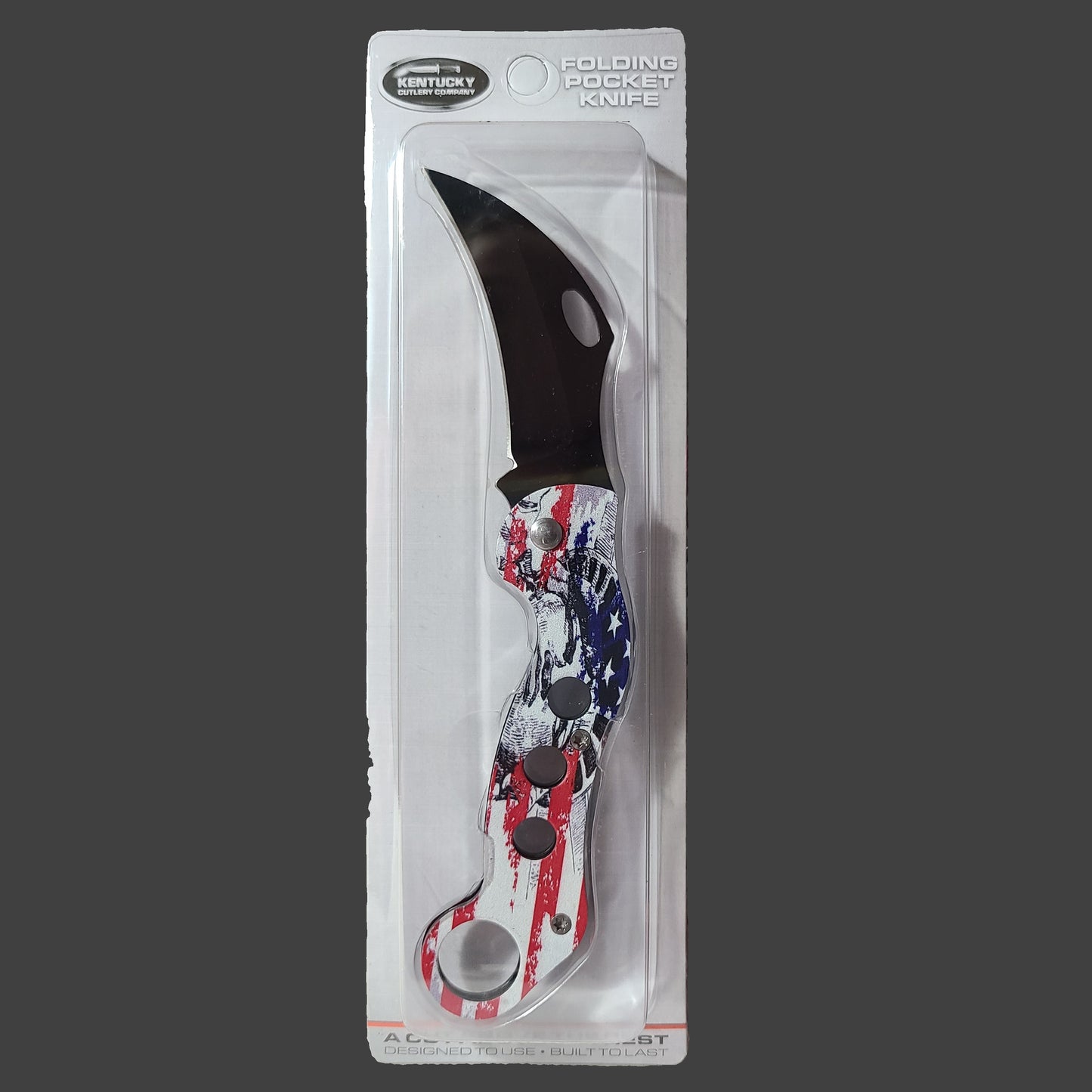 Kentucky Cutlery Company Red, White, & Blue Folding Pocketknife - NEW