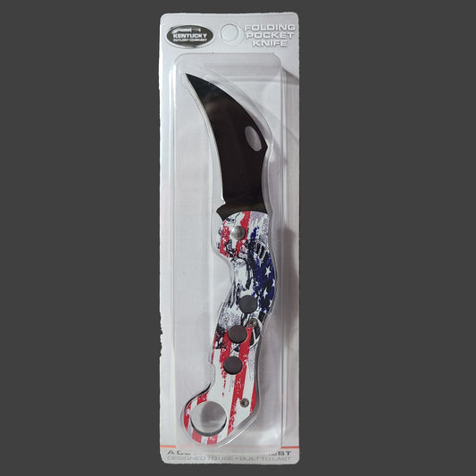 Kentucky Cutlery Company Red, White, & Blue Folding Pocketknife - NEW