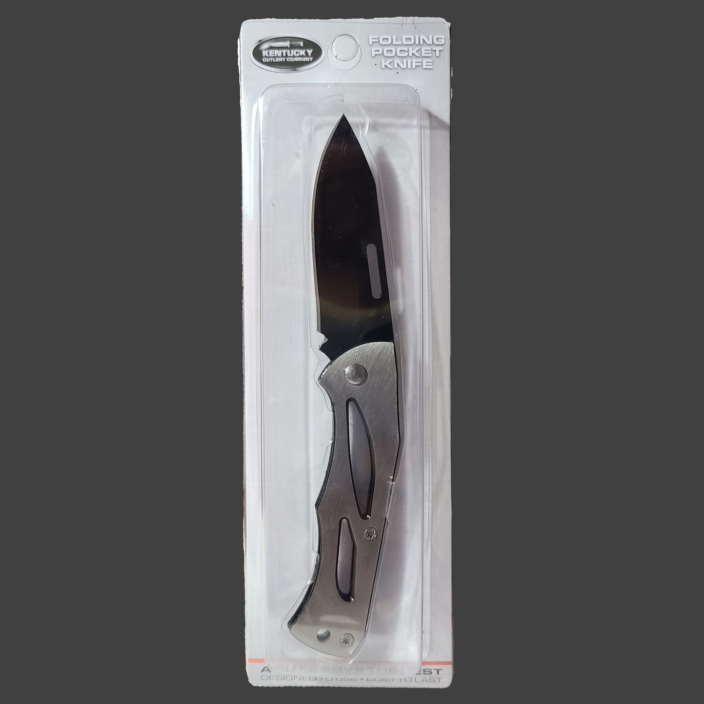 Kentucky Cutlery Company Silver 2 Slot Folding Pocketknife - NEW