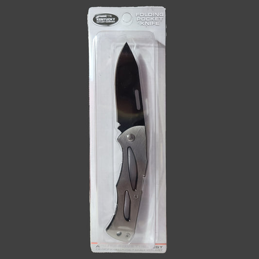 Kentucky Cutlery Company Silver 2 Slot Folding Pocketknife - NEW