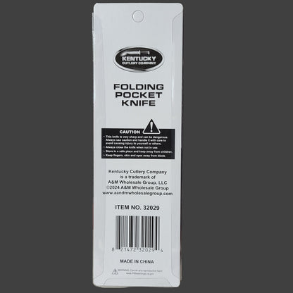 Kentucky Cutlery Company Black 3 Slot Folding Pocketknife - NEW