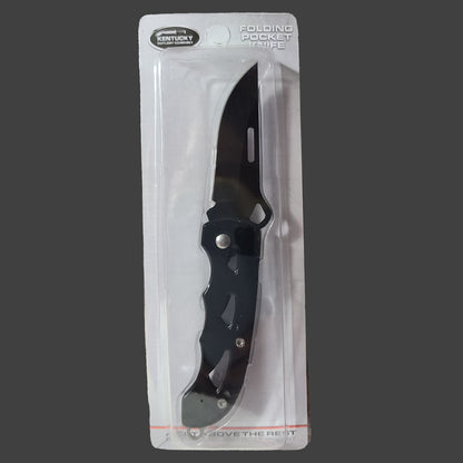 Kentucky Cutlery Company Black 3 Slot Folding Pocketknife - NEW