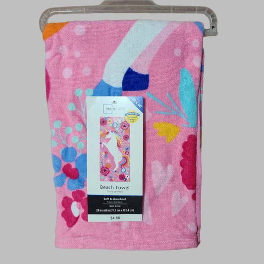 Mainstays Unicorn Beach Towel - NEW