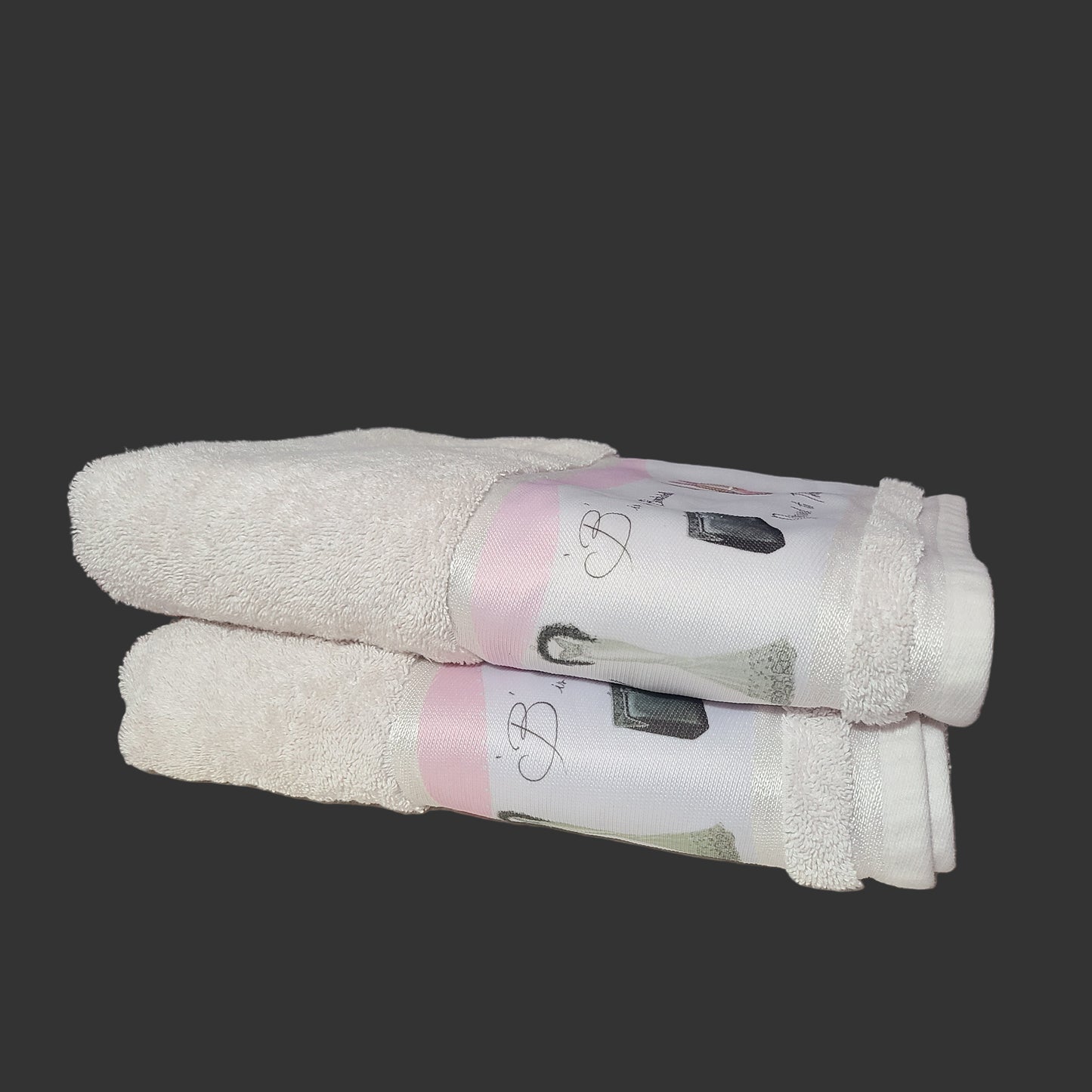 2PK For the Bath by Avanti Linens Decorative Bath Towels - USED