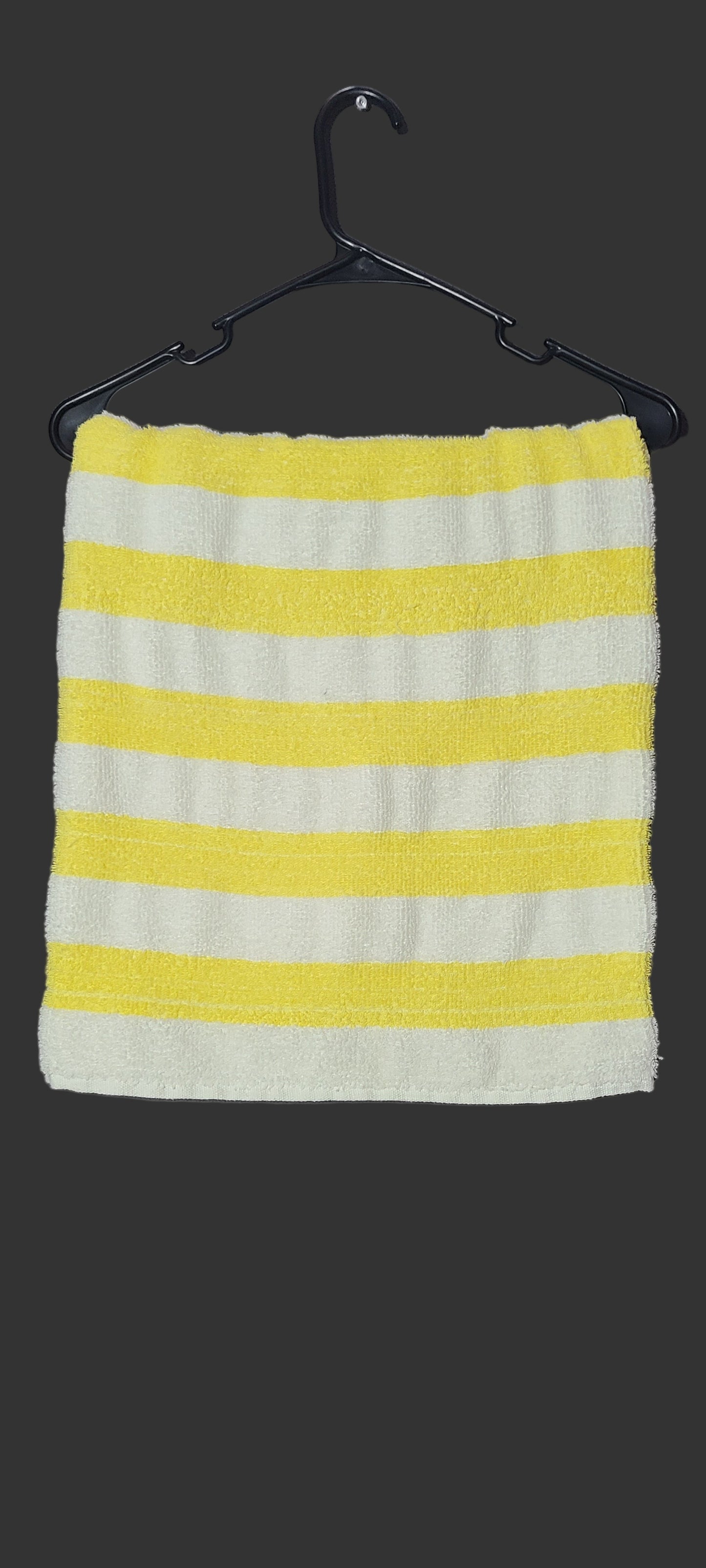 2PK Golden Mills Yellow Striped Cabana Pool Towel - NEW