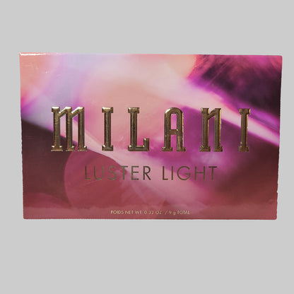 Discontinued Milani Luster Light Hyper-Pigmented Eyeshadow Palette - 1 Cosmetic Flaw Present - NEW