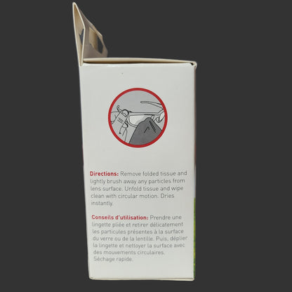 OptiPlus Anti-Fog Lens Wipes - 30 Count - NEW