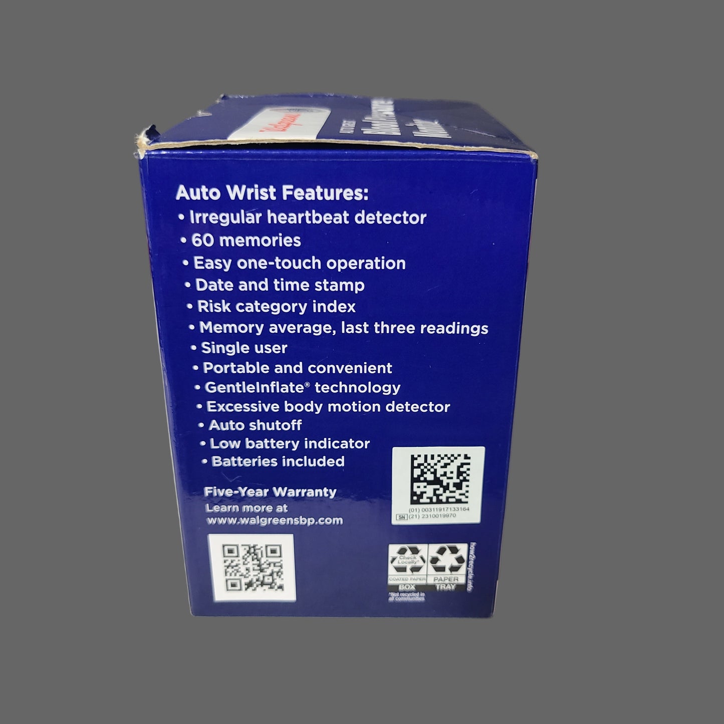 Walgreens Auto Wrist Blood Pressure Monitor - New Batteries - LIKE NEW