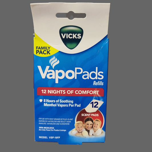 10PK (Originally 12) Vicks VapoPads Refills - NEW (Individually Wrapped)