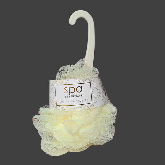 Spa Essentials Loofah and Comb Set - NEW