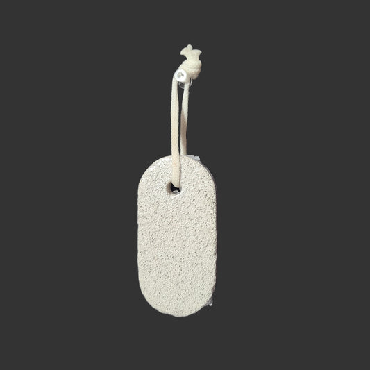 White Pumice Foot Stone w/ Hanger - NEW