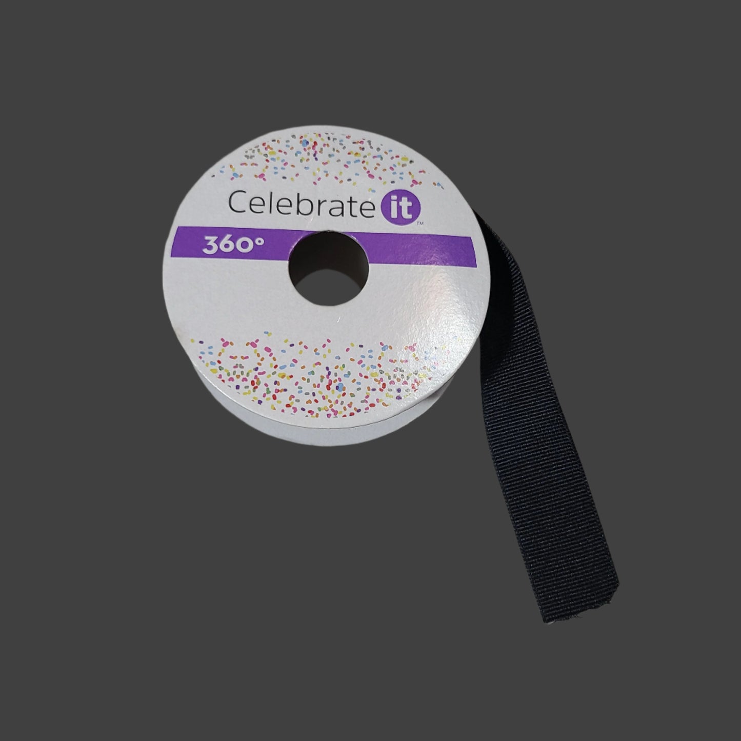 Partial Celebrate It 360 Black Ribbon Roll - AS IS