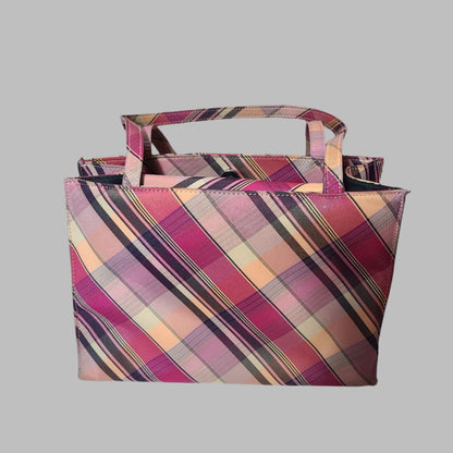 Pink Plaid Handbag - Carrie's Sex & The City Styled - USED