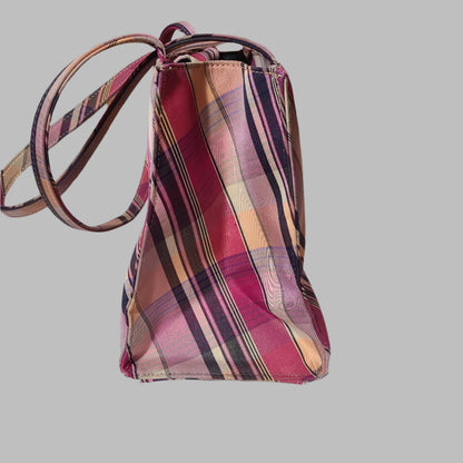 Pink Plaid Handbag - Carrie's Sex & The City Styled - USED
