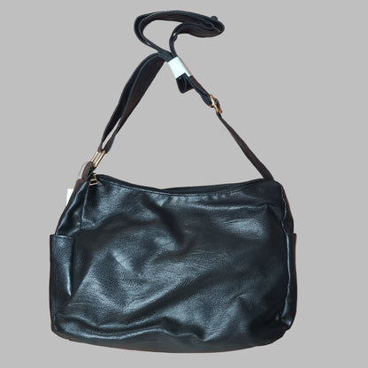 Women's Black w/ Gold Detail Multi-Compartment Purse - NEW