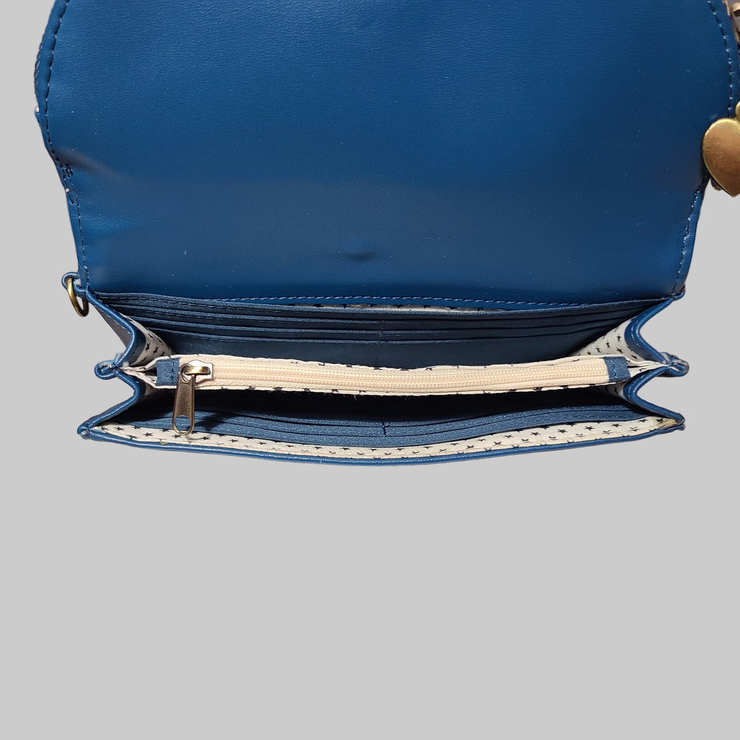 No Boundaries Deep Teal Faux Leather Wallet - USED