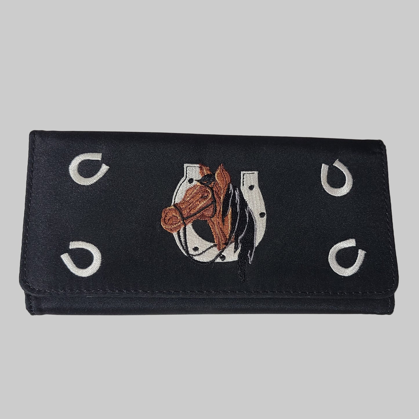 Black and White Plaid Horse Purse & Wallet - NEW