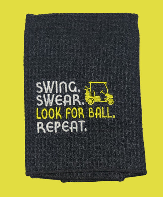 Funny Golf Towel – Embroidered w/ Clip - NEW