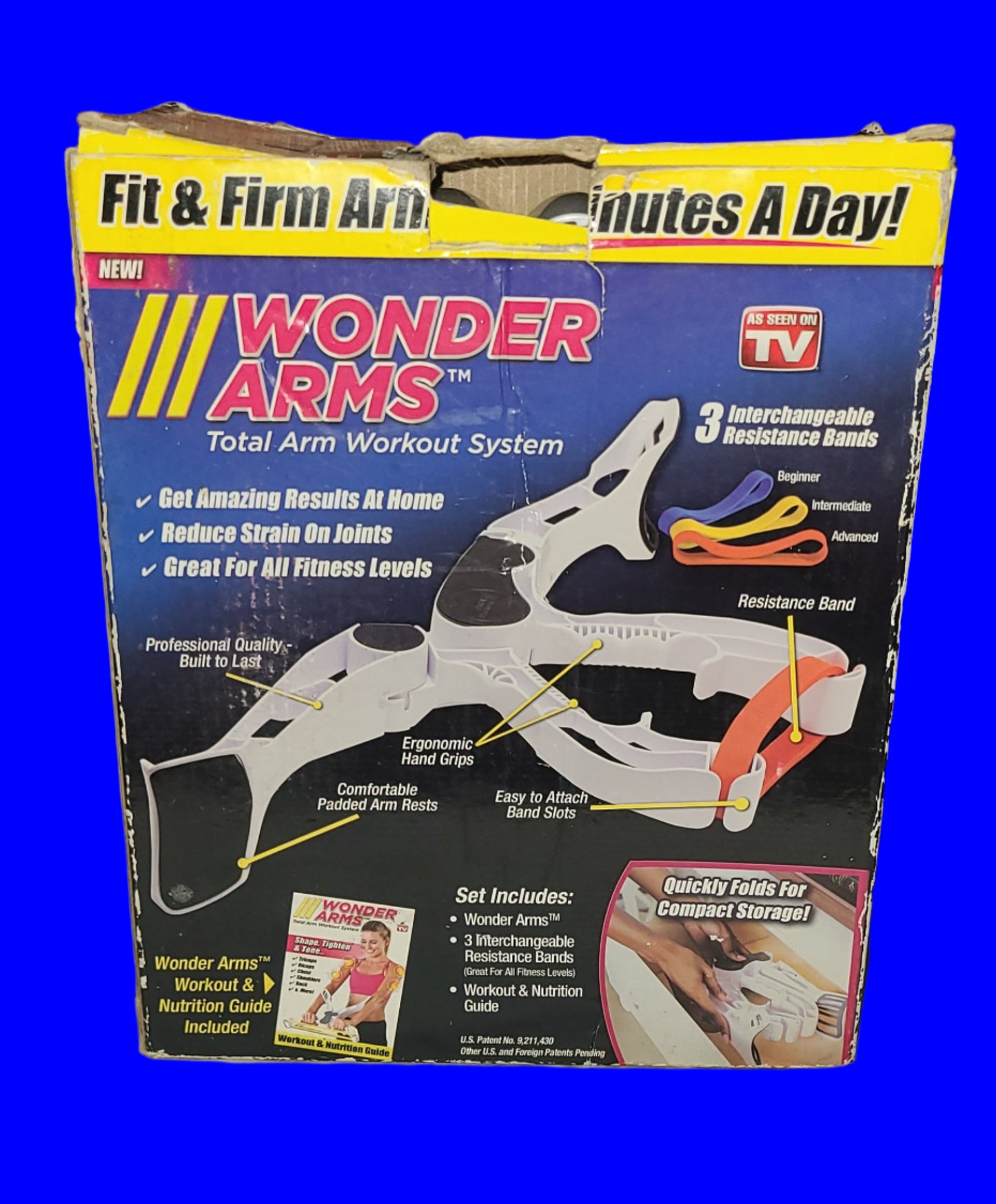 Wonder Arms Total Arm Workout System – In Box - Missing 1 Resistance Band - AS IS