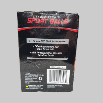 6PK Table Tennis Sports Balls - NEW