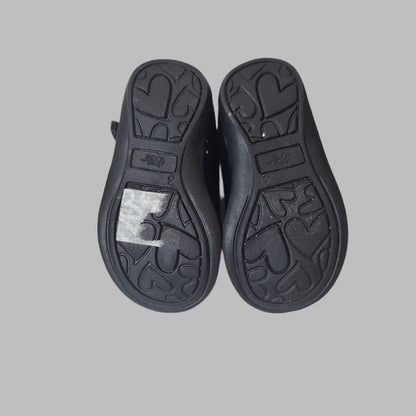 Teeny Toes Size 3 Black Dress Shoes w/ Bow - USED