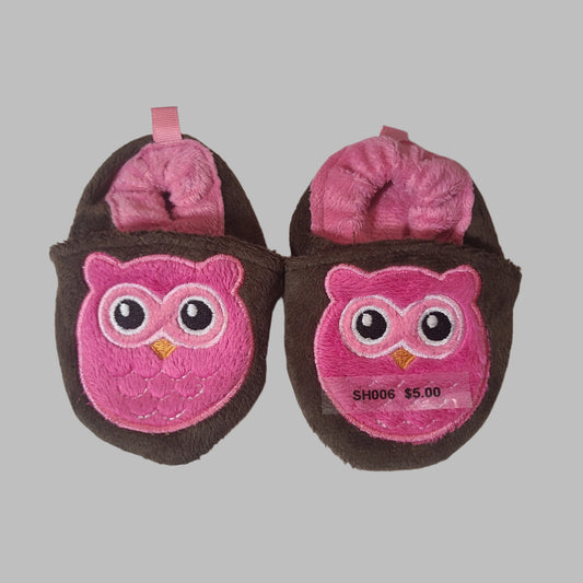 Generic Baby Size 2 Owl Slippers - USED
