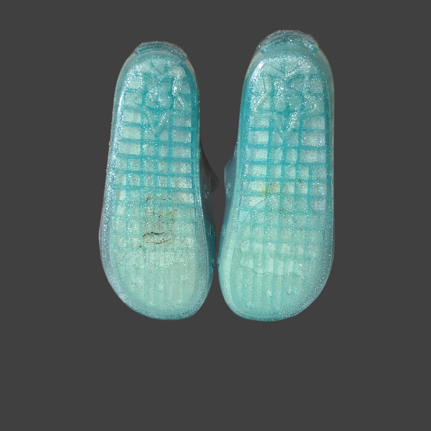 Girls Size 11 Peppa Pig Blue Jelly Shoes - LIKE NEW