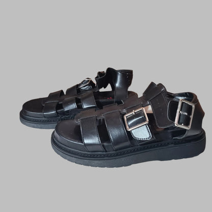 Women's 10W No Boundaries Black Sandals - NEW