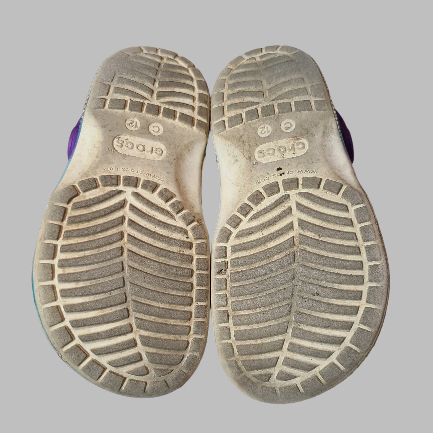 Girl's Size 12 Tie-Dye Iconic Crocs Comfort - USED