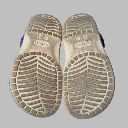 Girl's Size 12 Tie-Dye Iconic Crocs Comfort - USED