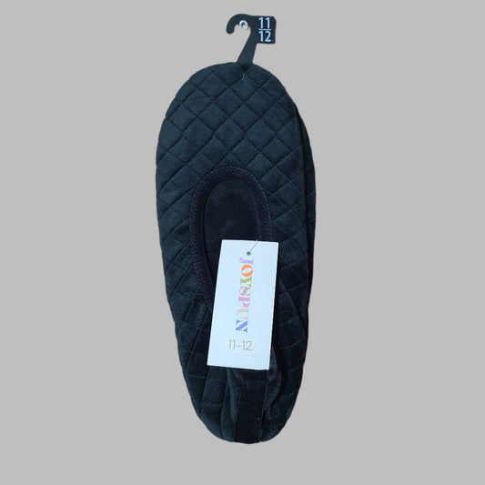 Women's 11-12 Black Joyspun Slipper Socks - NEW